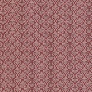 ERI 13707-20 motif géométrique doré pailleté sur fond rouge