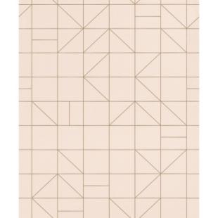 rasch 610734 uni lisse rose pâle avec motifs géométriques et modernes