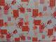 TOILE CIREE NYDEL TAUPE MOTIF ROUGE